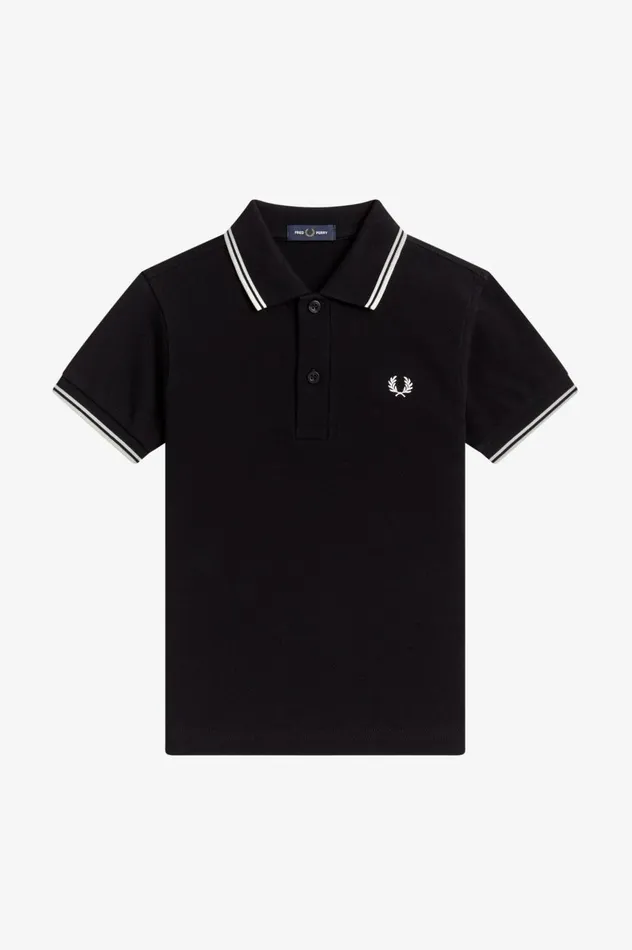 Shop The ShirtKids Twin Tipped Shirt Blackwhite Fred Perry Kids