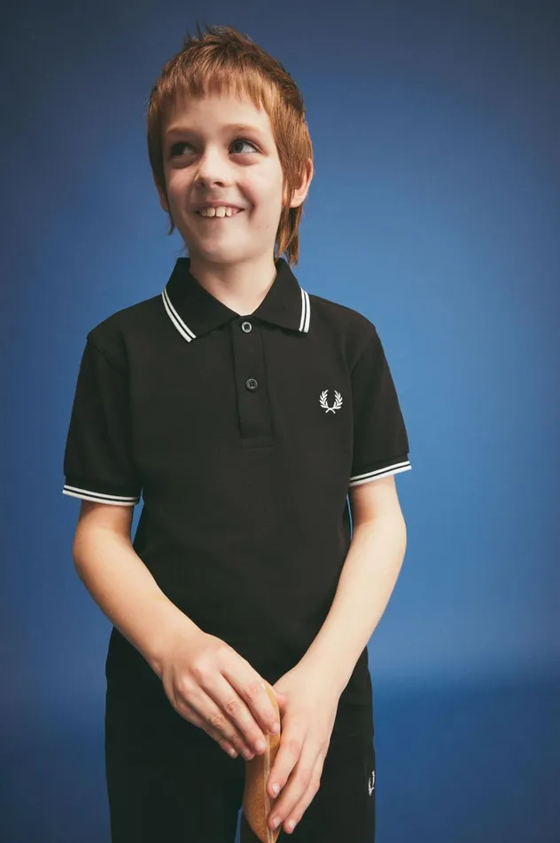Shop The ShirtKids Twin Tipped Shirt Blackwhite Fred Perry Kids