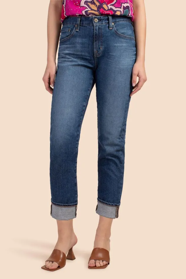 SHOP Trina Turk ALL BOTTOMS AG DARK WASH SLOUCHY SLIM EXBOYFRIEND JEAN