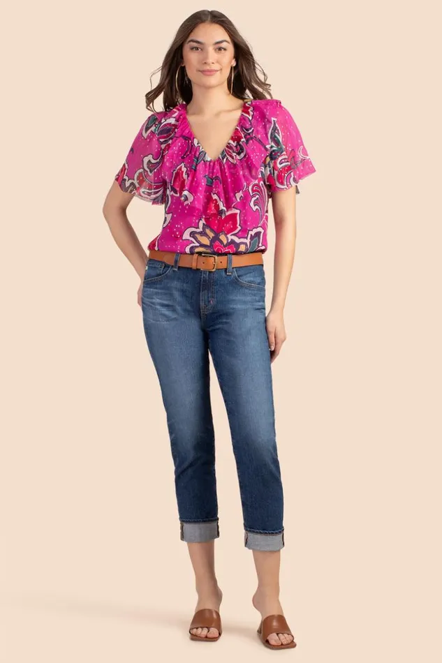 SHOP Trina Turk ALL BOTTOMS AG DARK WASH SLOUCHY SLIM EXBOYFRIEND JEAN