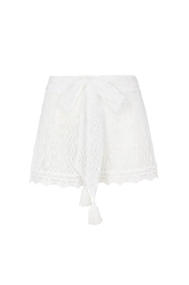 SHOP Trina Turk MATCHING SWIM SETS WOMEN039S WHIM SHEER CROCHET SWIM COVERUP SHORT