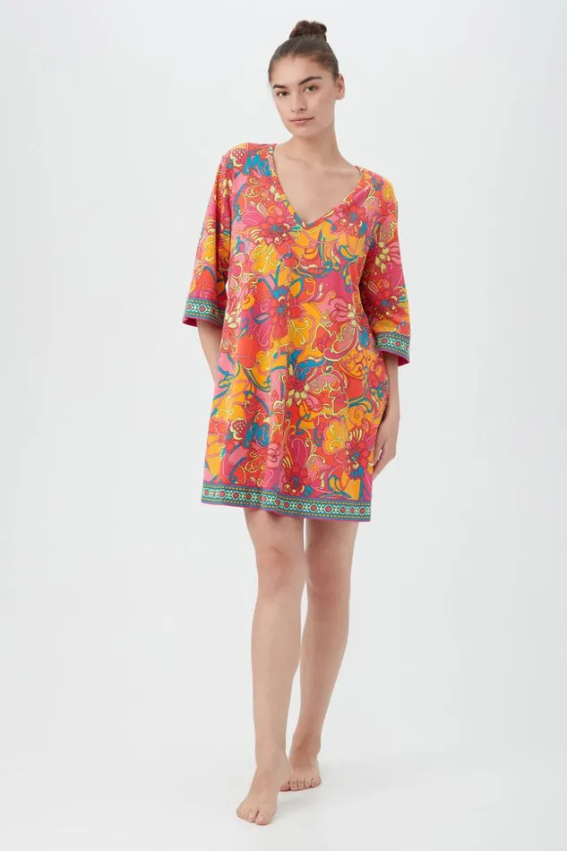 SHOP Trina Turk WOMEN039S SLEEPWEAR MADAGASCAR WOMEN039S 34SLEEVE JERSEY CAFTAN SLEEPSHIRT