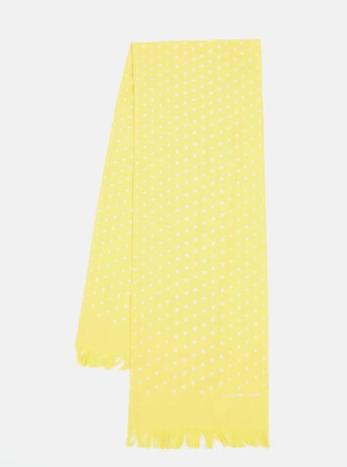 Short Scarf In Yellow Dot Print Men Universal Works Scarves