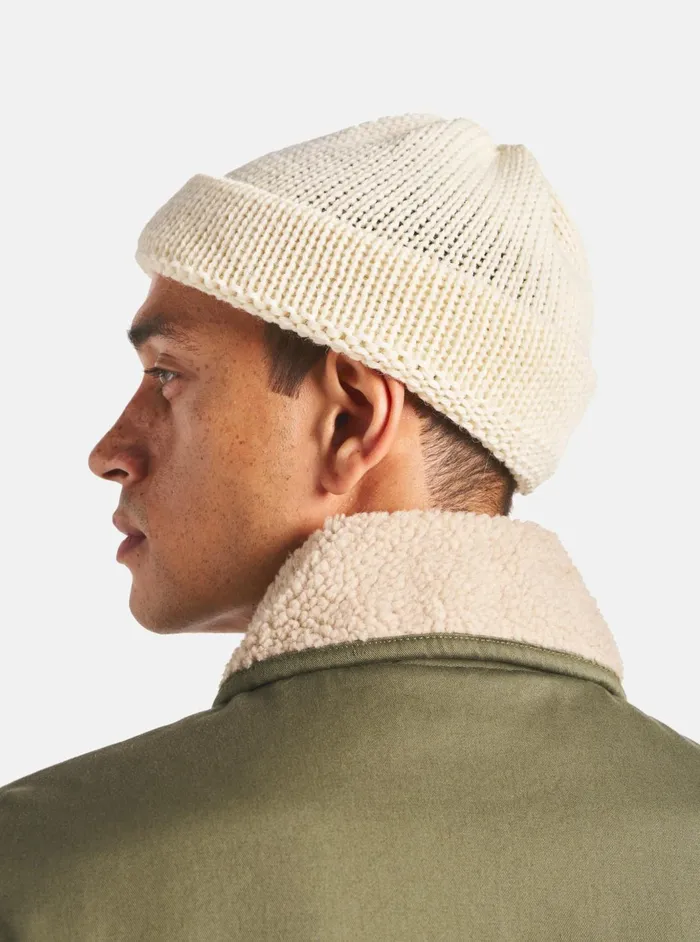 Short Watch Cap In Ecru British Wool Men Universal Works Hats Short Watch Cap In Ecru British Wool Men Universal Works Hats