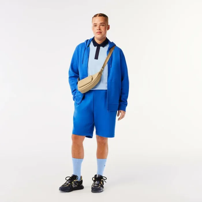Shorts and Swim Men Lacoste Men039s Regular Fit Fleece Shorts Kingdom Blue Kxb