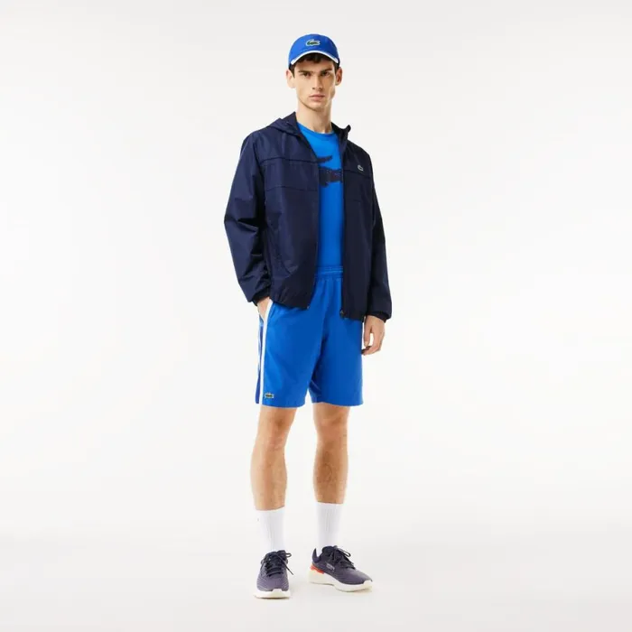 Shorts and Swim Men Lacoste Men039s Sport Colorblock Panels Lightweight Shorts Blue Navy Blue White Ina