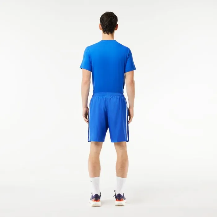 Shorts and Swim Men Lacoste Men039s Sport Colorblock Panels Lightweight Shorts Blue Navy Blue White Ina