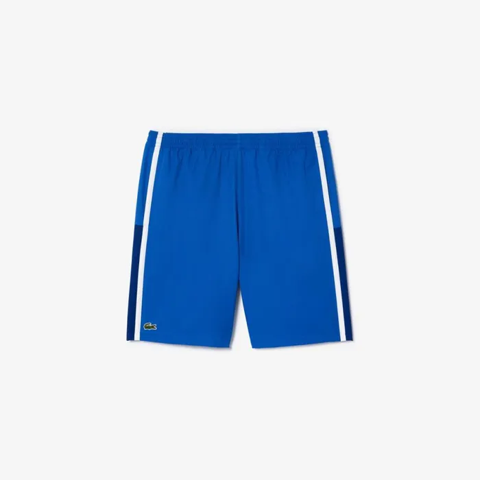 Shorts and Swim Men Lacoste Men039s Sport Colorblock Panels Lightweight Shorts Blue Navy Blue White Ina