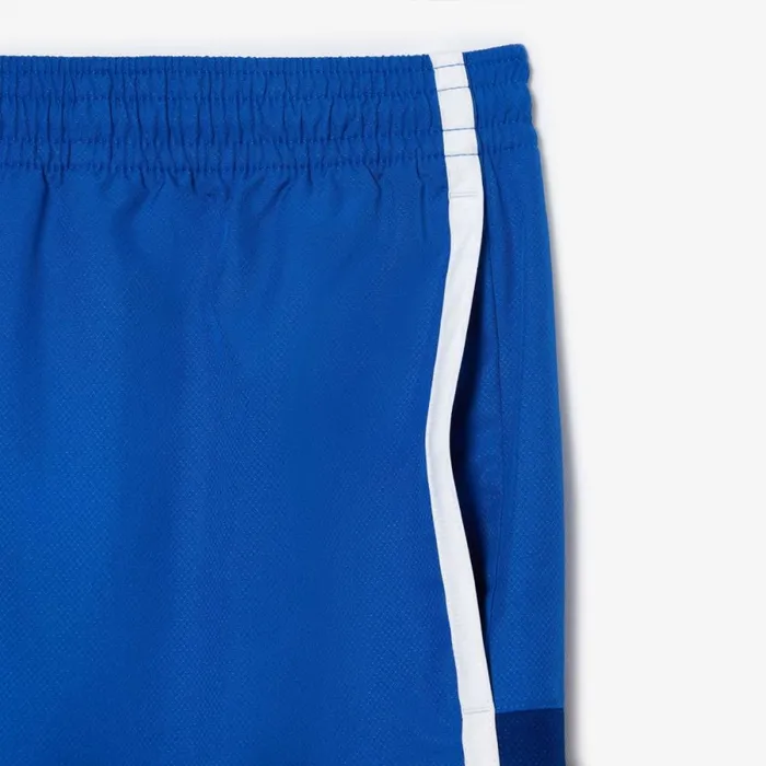 Shorts and Swim Men Lacoste Men039s Sport Colorblock Panels Lightweight Shorts Blue Navy Blue White Ina