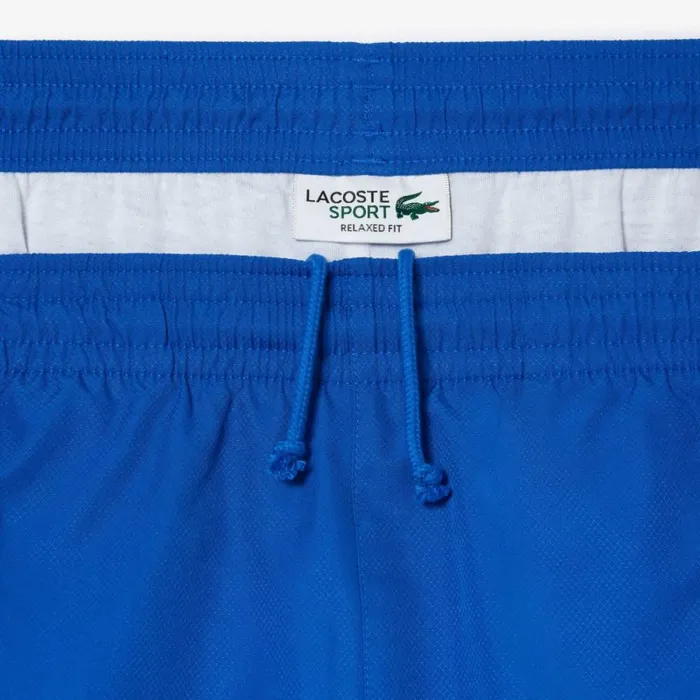 Shorts and Swim Men Lacoste Men039s Sport Colorblock Panels Lightweight Shorts Blue Navy Blue White Ina