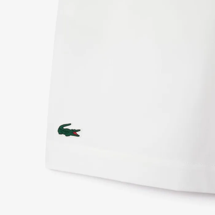 Shorts and Swim Men Lacoste Men039s UltraDry Regular Fit Tennis Shorts White 001