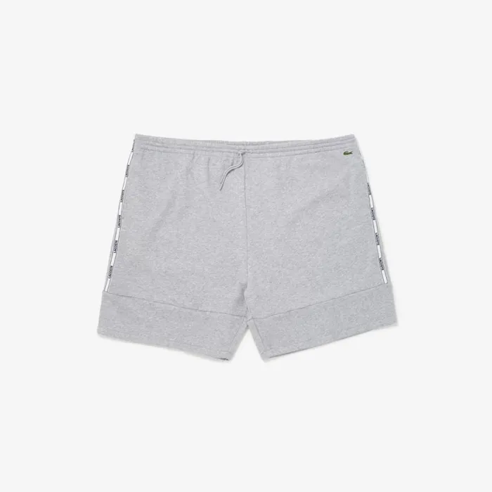 Shorts and Swim Men Lacoste Men039s XL Branded Bands Shorts Grey Chine Cca