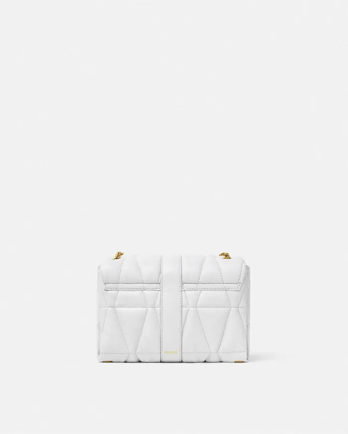 Shoulder and Crossbody Women Versace Kleio Quilted Shoulder Bag White