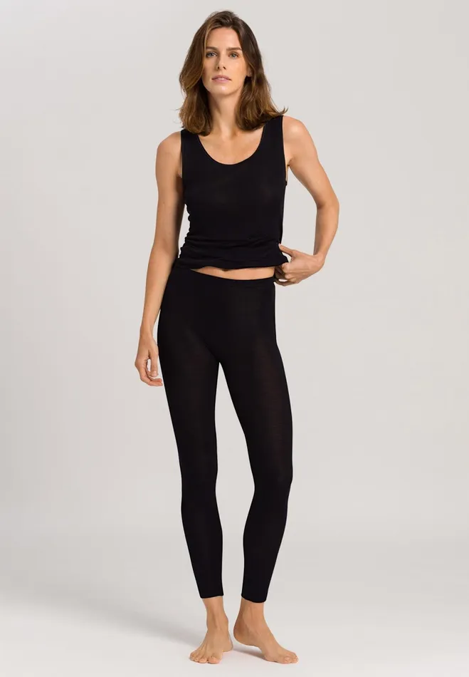 Silk Round Neck Tank Top Black Women HANRO Lounge Tops