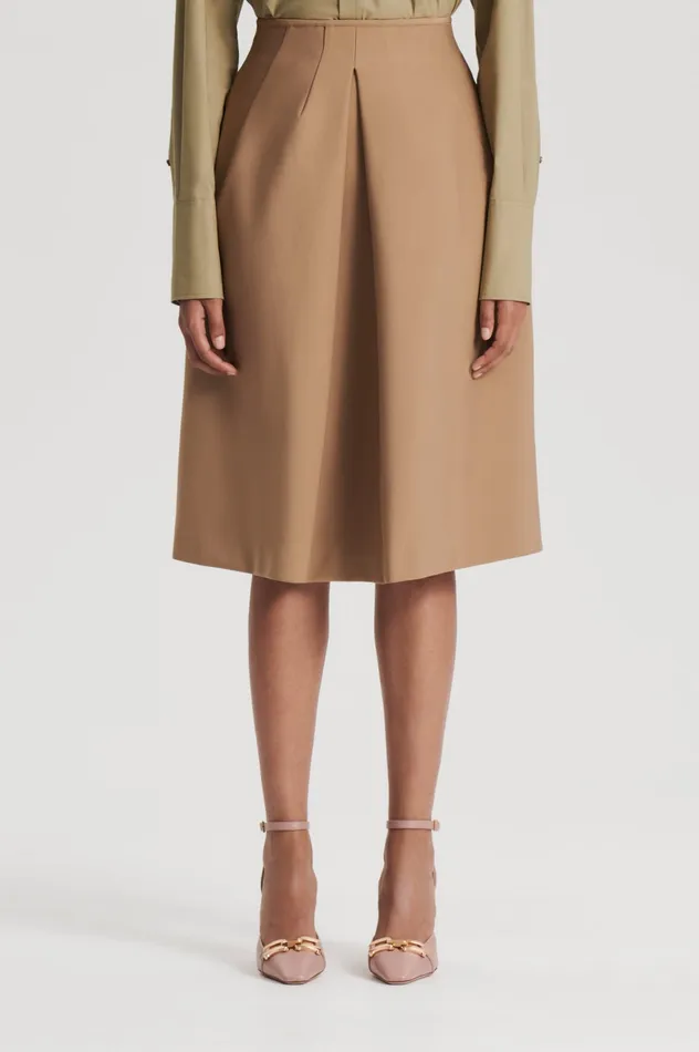 Skirts MILANO PLEAT SKIRT CAMEL Scanlan Theodore Women