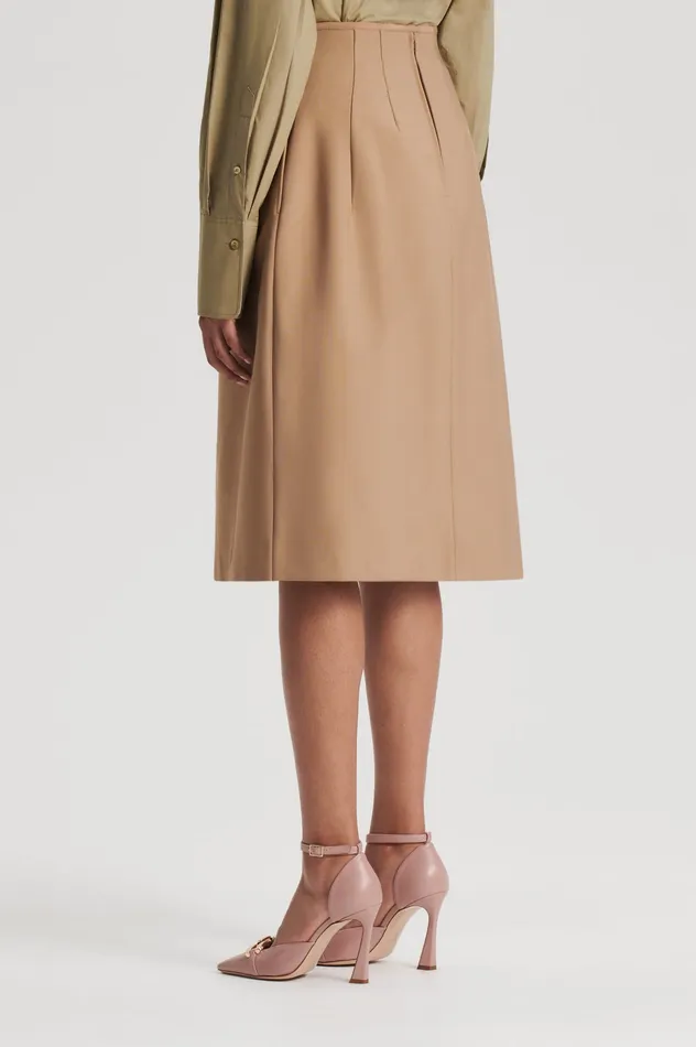 Skirts MILANO PLEAT SKIRT CAMEL Scanlan Theodore Women