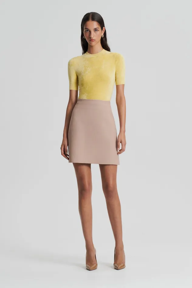 Skirts Scanlan Theodore Women CREPE KNIT MINI SKIRT OAT