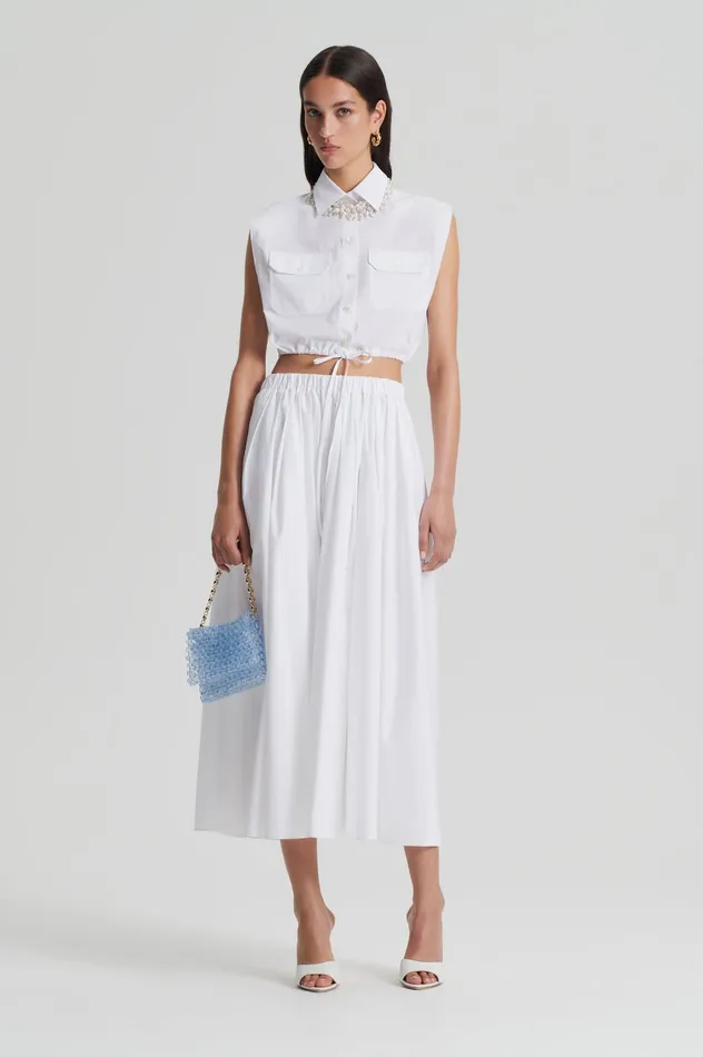 Skirts Women Scanlan Theodore PARACHUTE FULL SKIRT WHITE
