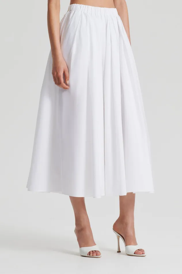 Skirts Women Scanlan Theodore PARACHUTE FULL SKIRT WHITE