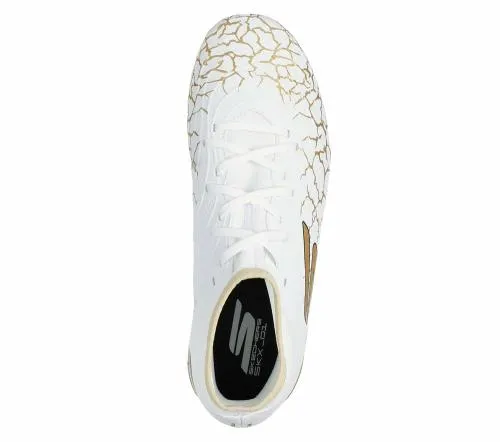 SKX 15 Jr Youth FG High White Black Gold Kids SKECHERS Big Kids UK Sizes 36