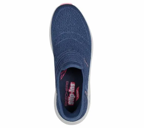 Slipins Arch Fit 20 8211 Right As Rain Navy Pink Women SKECHERS SlipOn
