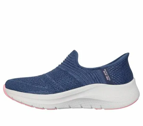 Slipins Arch Fit 20 8211 Right As Rain Navy Pink Women SKECHERS SlipOn