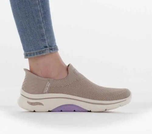 Slipins GO WALK Arch Fit 20 8211 Val Taupe Lavender Women SKECHERS SlipOn