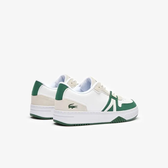 Sneakers Men Lacoste Men039s L001 Contrasted Leather Sneakers Whitedark Green 1r5