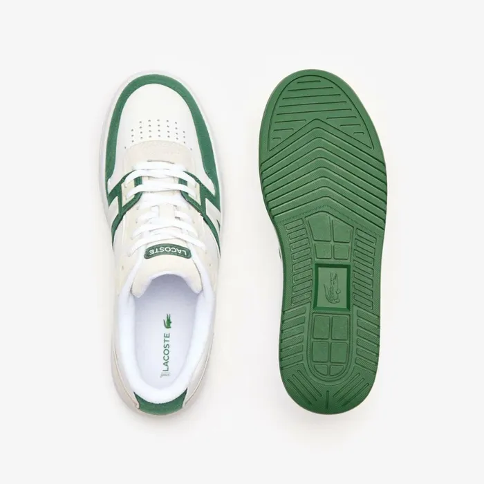 Sneakers Men Lacoste Men039s L001 Contrasted Leather Sneakers Whitedark Green 1r5