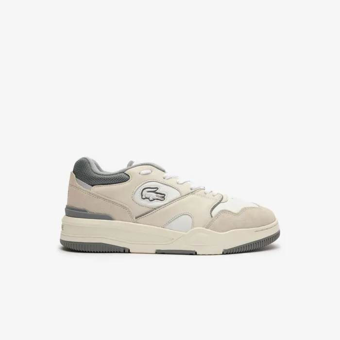 Sneakers Men Lacoste Men039s Lineshot Leather Logo Sneakers Whitegrey 081