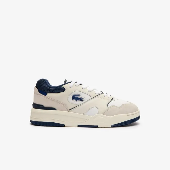 Sneakers Men Lacoste Men039s Lineshot Leather Logo Sneakers White Navy 042