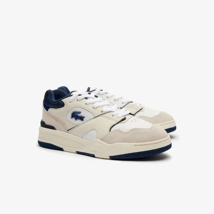Sneakers Men Lacoste Men039s Lineshot Leather Logo Sneakers White Navy 042