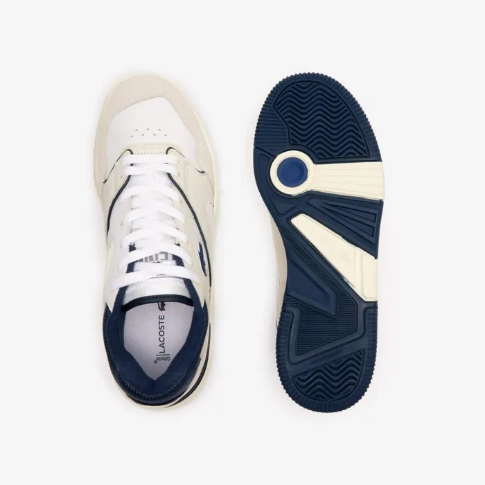 Sneakers Men Lacoste Men039s Lineshot Leather Logo Sneakers White Navy 042