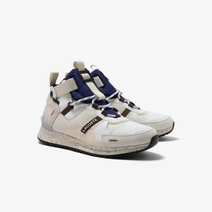 Sneakers Men Lacoste Mens Suede Leather Run Breaker Boots White Navy 042