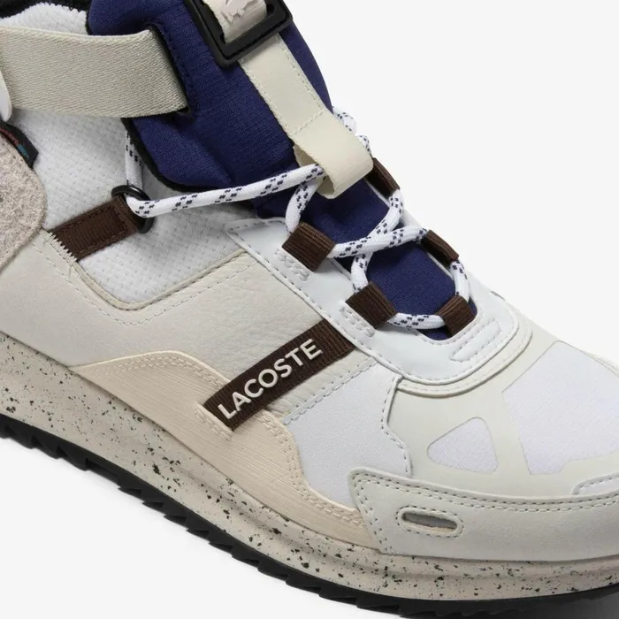 Sneakers Men Lacoste Mens Suede Leather Run Breaker Boots White Navy 042