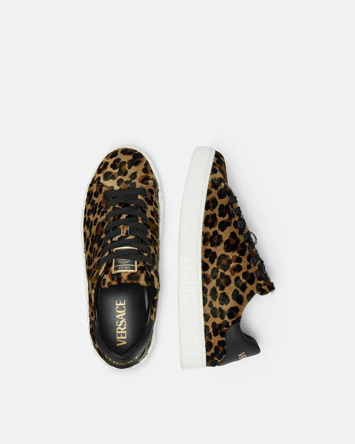 Sneakers Men Versace Leopard Greca Sneakers Animalier