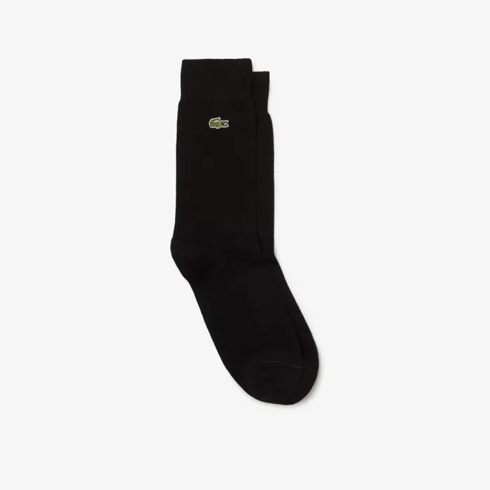 Socks MenWomen Lacoste Unisex Cotton Blend HighCut Socks Black 031