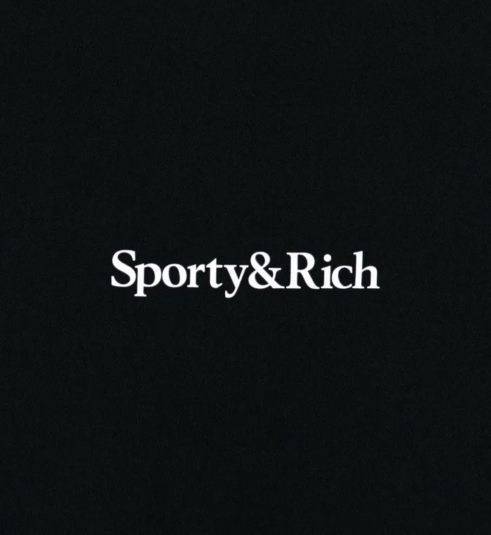 Sporty and Rich Activewear Women Serif Logo Sports Jacket 8211 BlackWhite