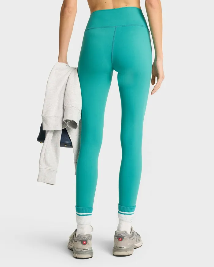 Sporty and Rich Activewear Women SR Runner Legging 8211 Spring GreenWhite