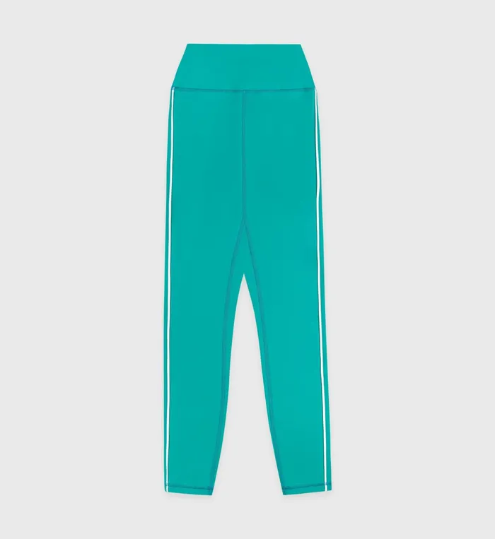 Sporty and Rich Activewear Women SR Runner Legging 8211 Spring GreenWhite