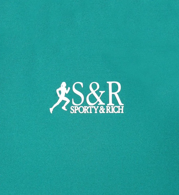 Sporty and Rich Activewear Women SR Runner Legging 8211 Spring GreenWhite