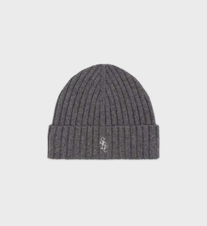 Sporty and Rich Beanies and Scarves Women SRC Cashmere Beanie 8211 GrayWhite