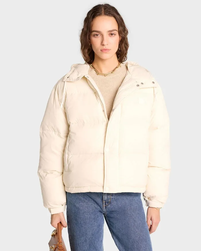 Sporty and Rich Coats Women Running Woman Puffer Jacket 8211 Off White