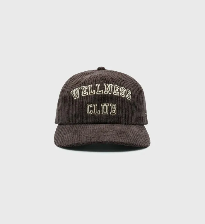 Sporty and Rich Hats Women Wellness Club Corduroy Hat 8211 ChocolateCream