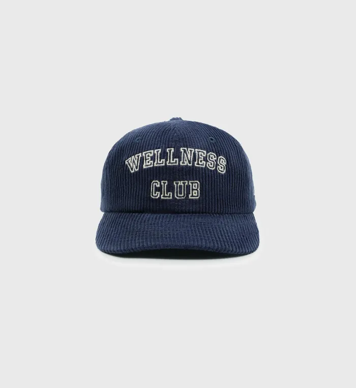 Sporty and Rich Hats Women Wellness Club Corduroy Hat 8211 NavyCream