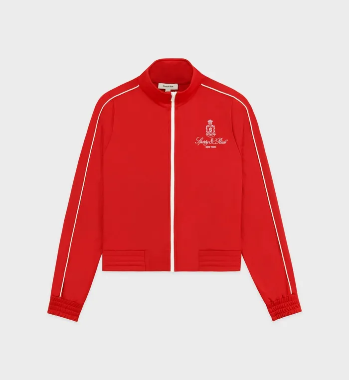 Sporty and Rich Jackets Women Vendome Track Jacket 8211 RubyWhite