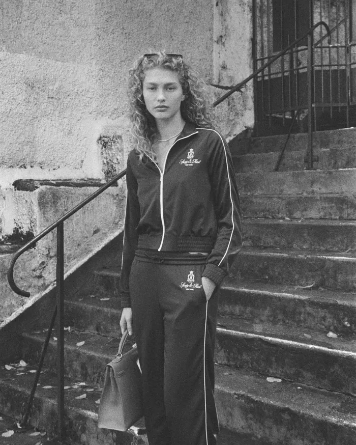 Sporty and Rich Jackets Women Vendome Track Jacket 8211 RubyWhite