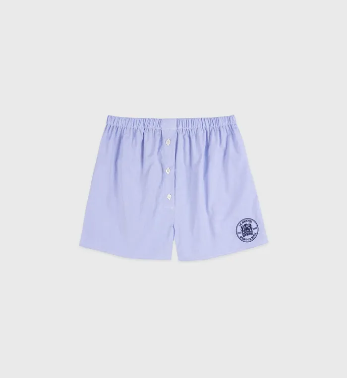 Sporty and Rich Shirting Women Bristol Crest Boxer Short 8211 WhiteNavy