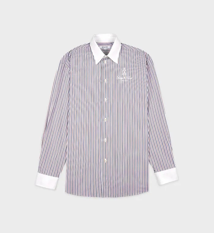 Sporty and Rich Shirts Men Vendome Oversized Shirt 8211 NavyRedWhite