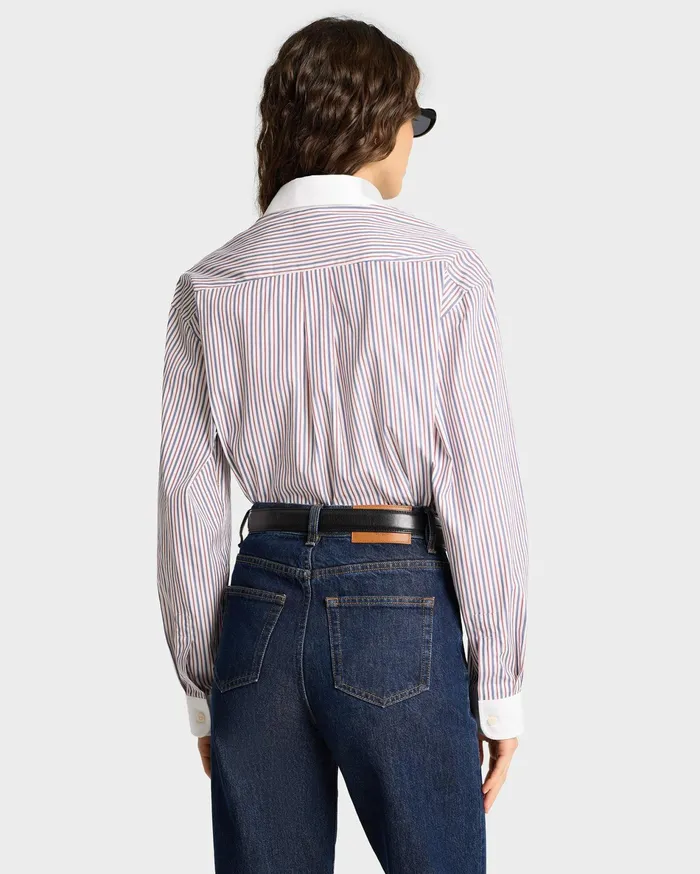 Sporty and Rich Shirts Men Vendome Oversized Shirt 8211 NavyRedWhite